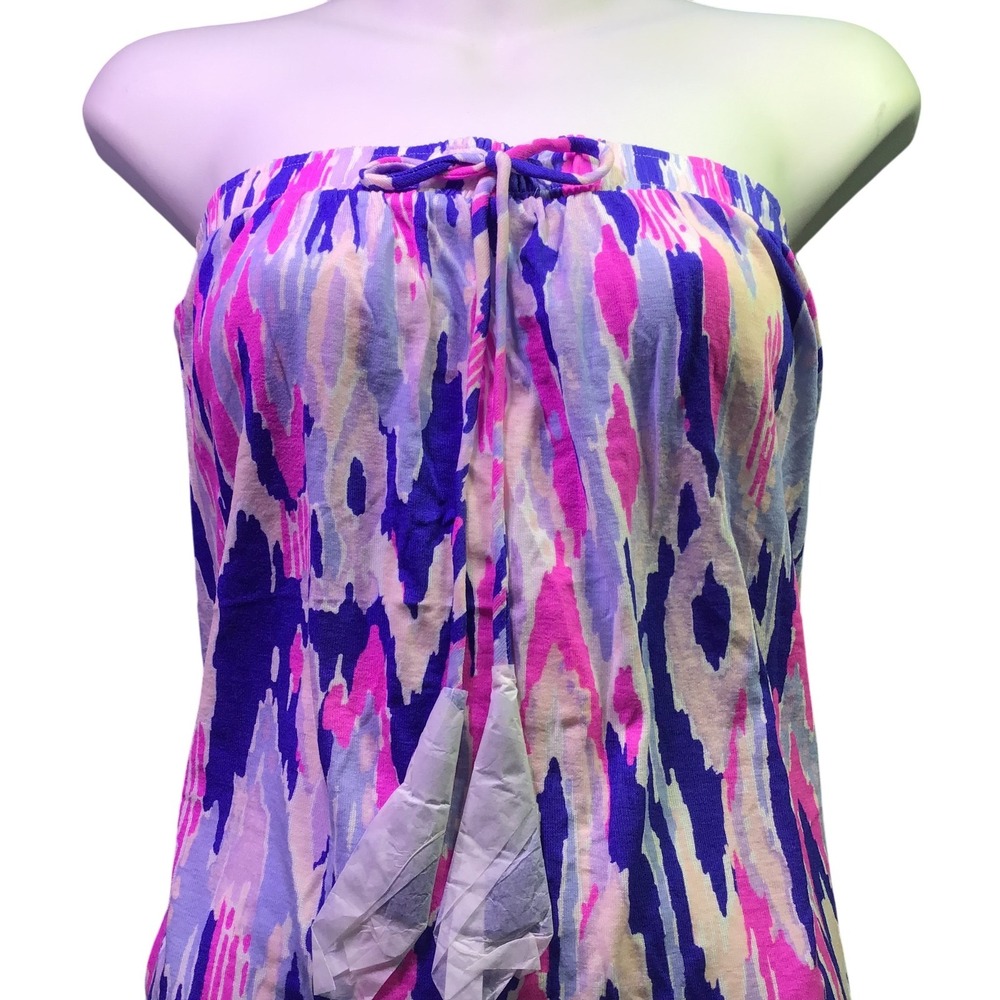Lilly Pulitzer Palma Tube Top One Too Many Amethyst Purple Pink Tassel Small NWT